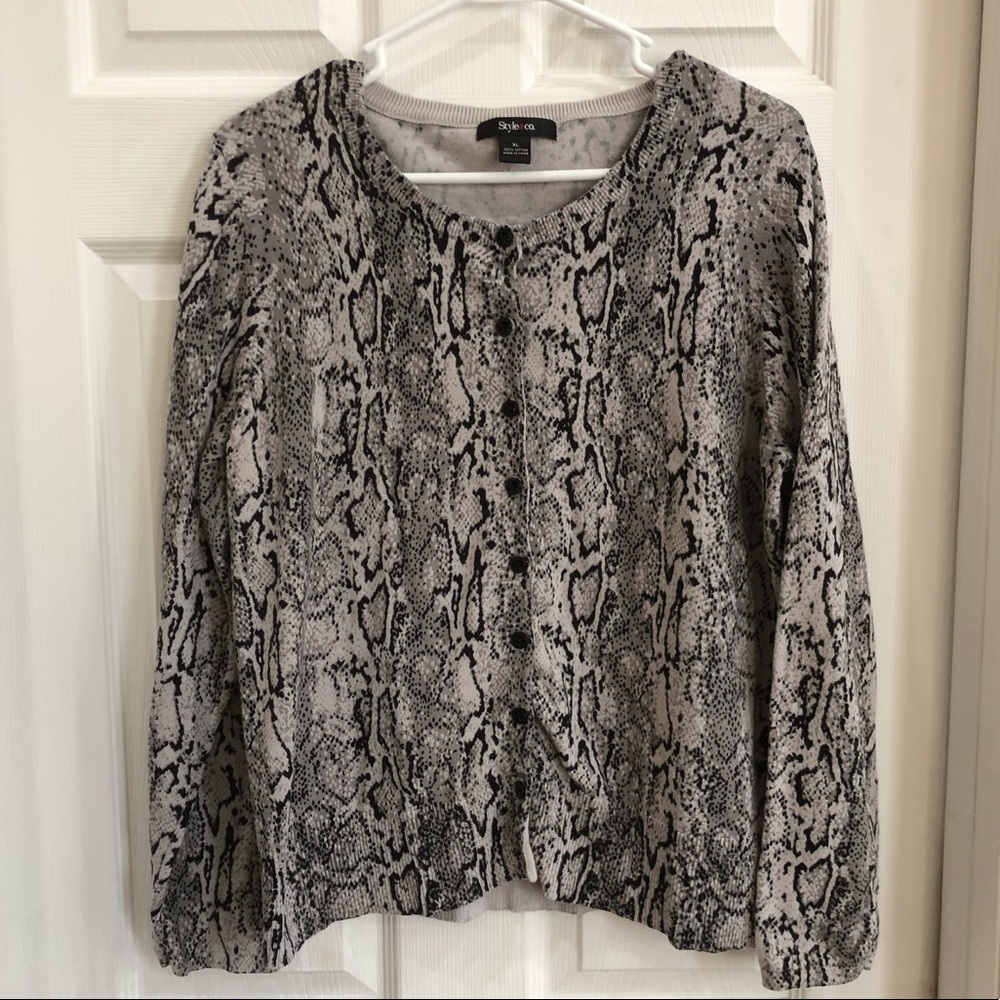 Style&Co. Snakeprint cardigan